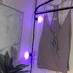 LA hearts purple tank top